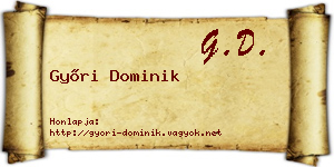 Győri Dominik névjegykártya